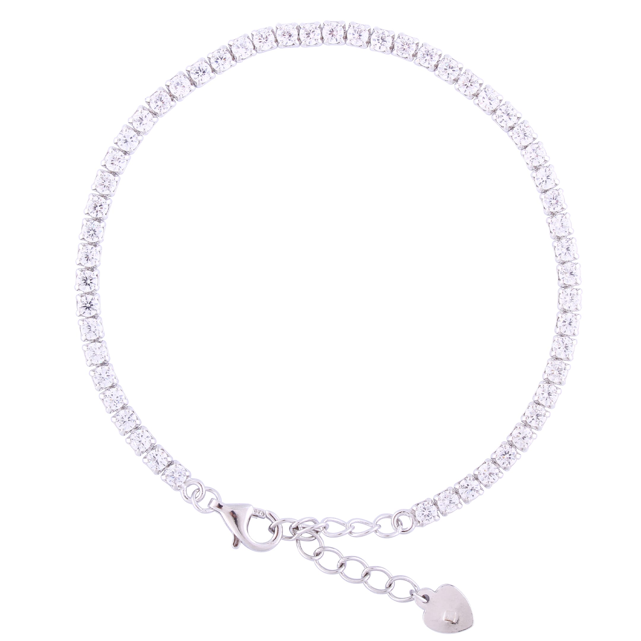 Asfour Crystal Tennis Bracelet With Turquoise Pear & Emerald Zircon In 925 Sterling Silver
