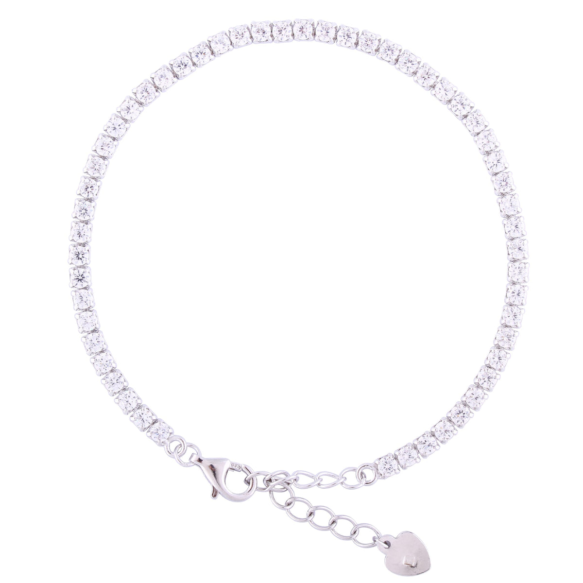 Asfour Crystal Tennis Bracelet With Turquoise Pear & Emerald Zircon In 925 Sterling Silver