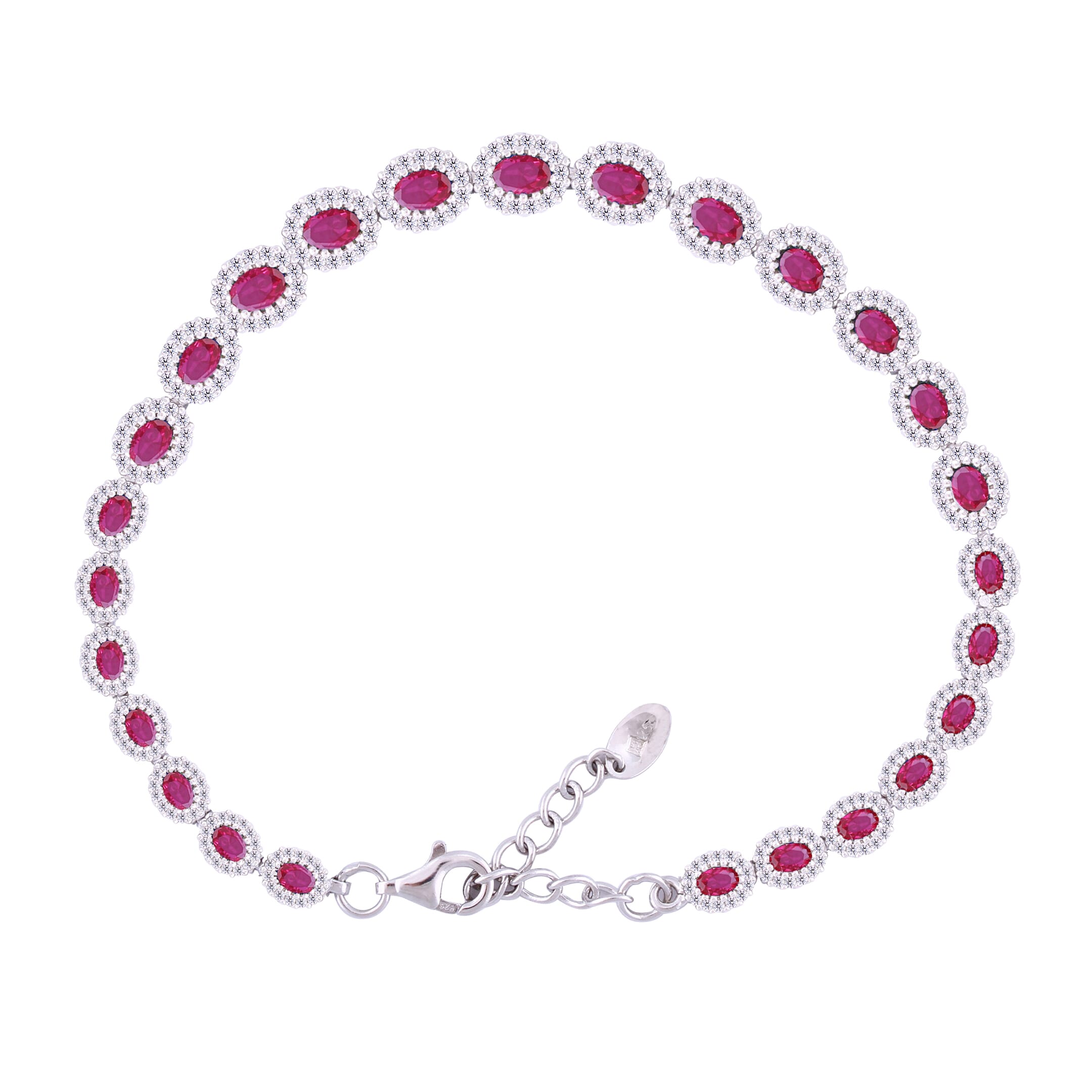 Asfour Crystal Tennis Bracelet With Turquoise Pear & Emerald Zircon In 925 Sterling Silver