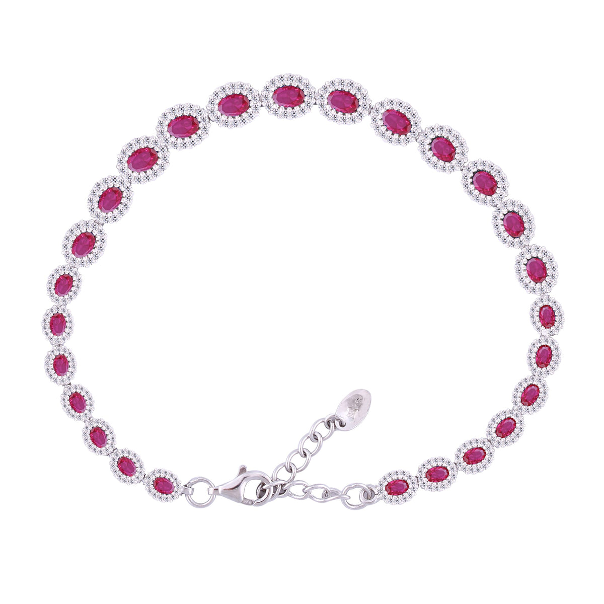 Asfour Crystal Tennis Bracelet With Turquoise Pear & Emerald Zircon In 925 Sterling Silver