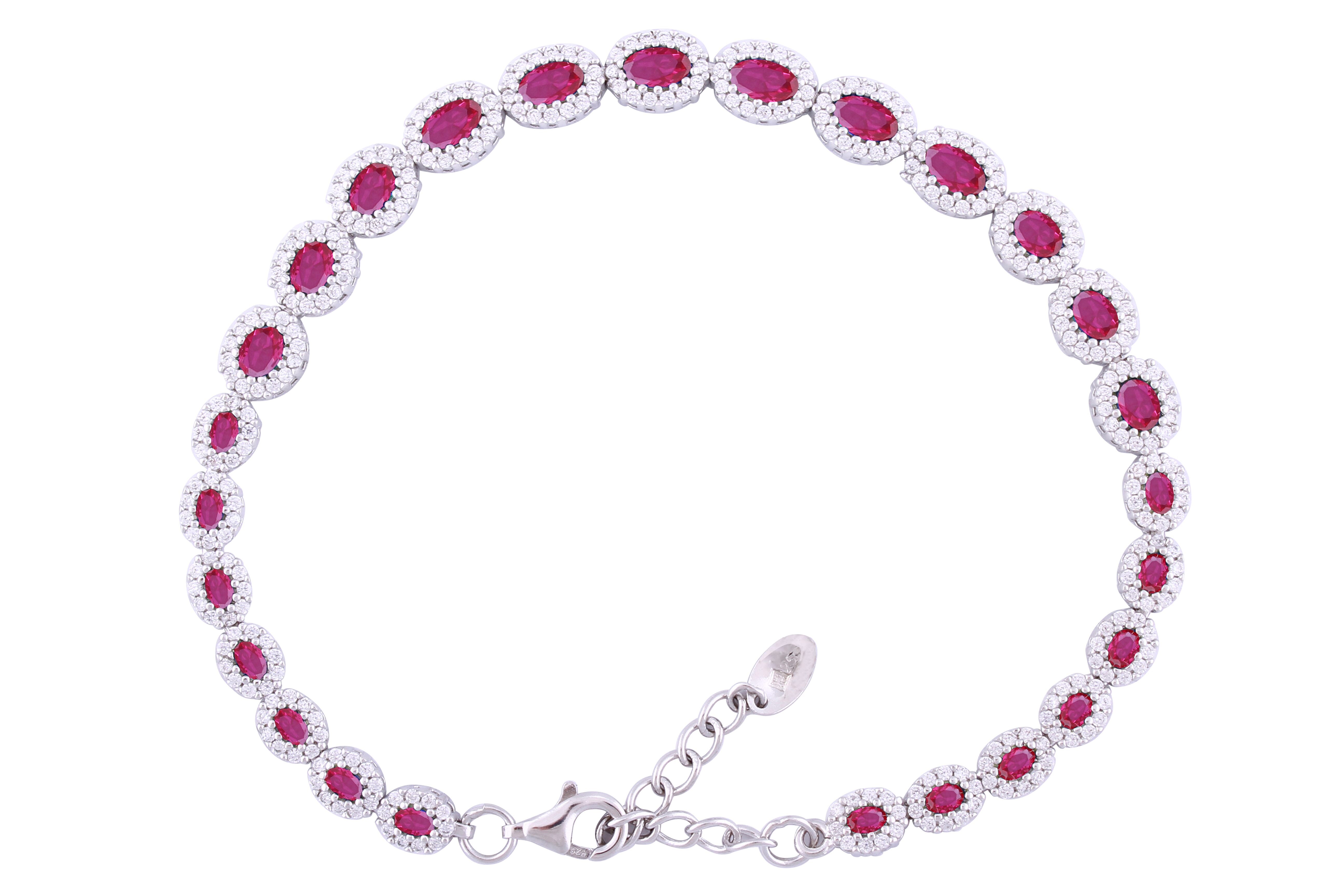 Asfour Crystal Tennis Bracelet With Turquoise Pear & Emerald Zircon In 925 Sterling Silver