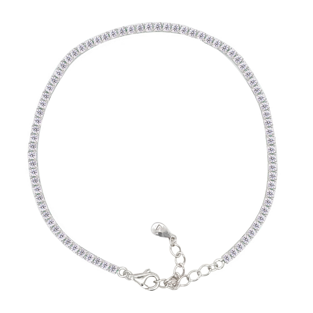 Asfour Crystal Tennis Bracelet With Turquoise Pear & Emerald Zircon In 925 Sterling Silver