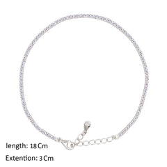 Asfour Creations Tennis Bracelet With Round Zircon In 925 Sterling Silver – BM0134