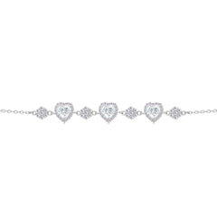 Asfour Crystal Tennis Bracelet With Turquoise Pear & Emerald Zircon In 925 Sterling Silver