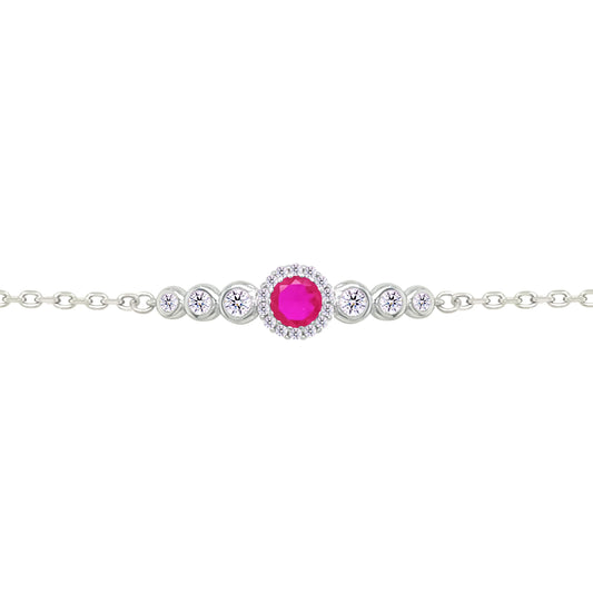 Asfour Crystal Tennis Bracelet With Turquoise Pear & Emerald Zircon In 925 Sterling Silver