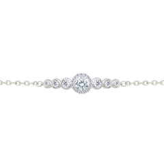 Asfour Crystal Tennis Bracelet With Turquoise Pear & Emerald Zircon In 925 Sterling Silver