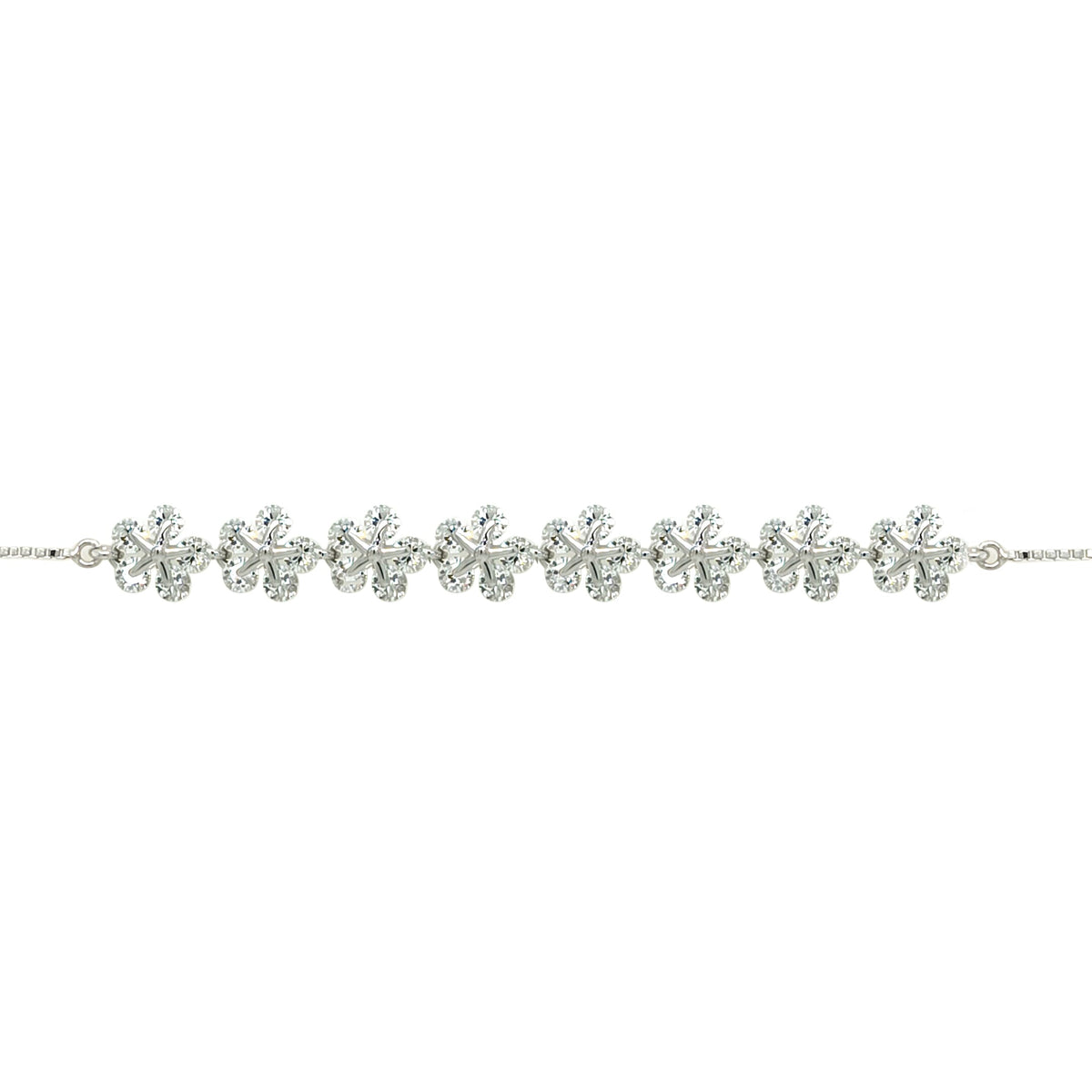 Asfour Crystal Tennis Bracelet With Turquoise Pear & Emerald Zircon In 925 Sterling Silver