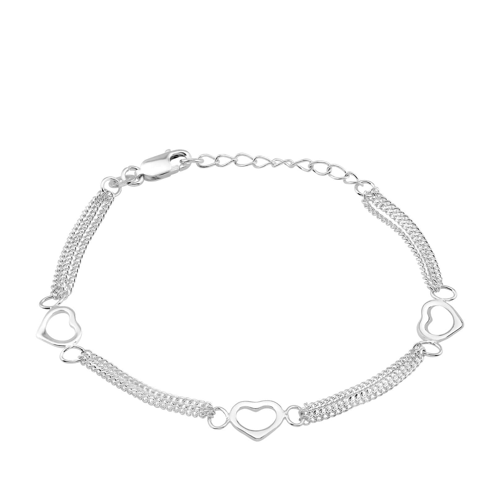 Asfour 925 Sterling Silver Bracelet, Silver