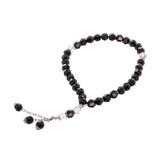 Black Rosary Medium Beads Crystals
