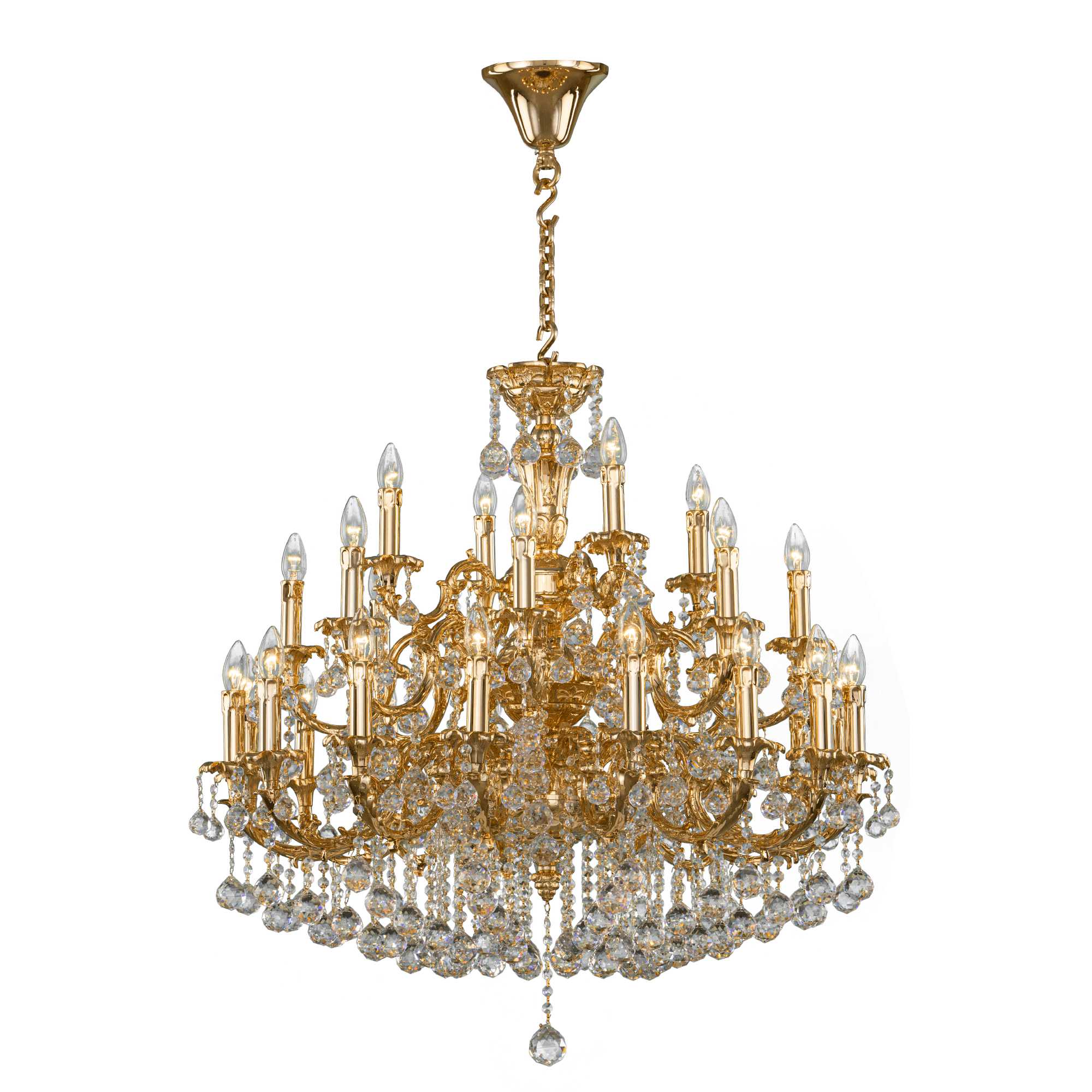 Asfour-Crystal-Lighting-Brass-Collection-Brass-Chandelier-28-Bulbs-Gold