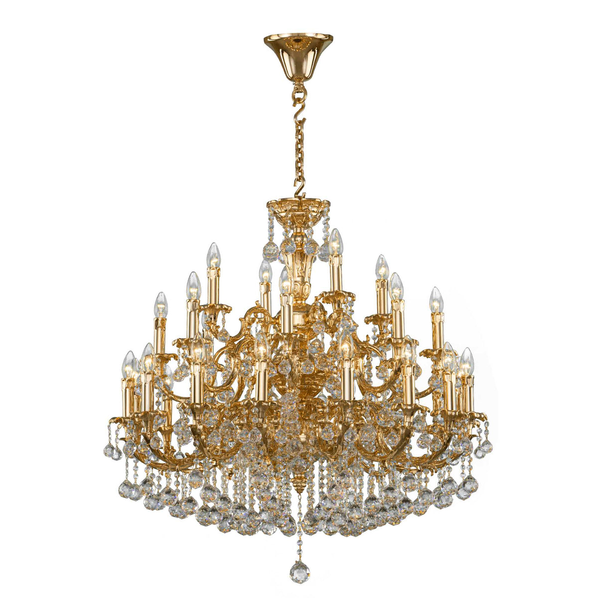 Asfour-Crystal-Lighting-Brass-Collection-Brass-Chandelier-28-Bulbs-Gold