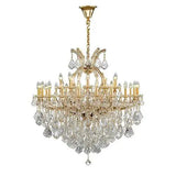 Asfour Crystal - Maria Theresa Chandelier - 30 Bulbs - Gold - Pendeloque Clear