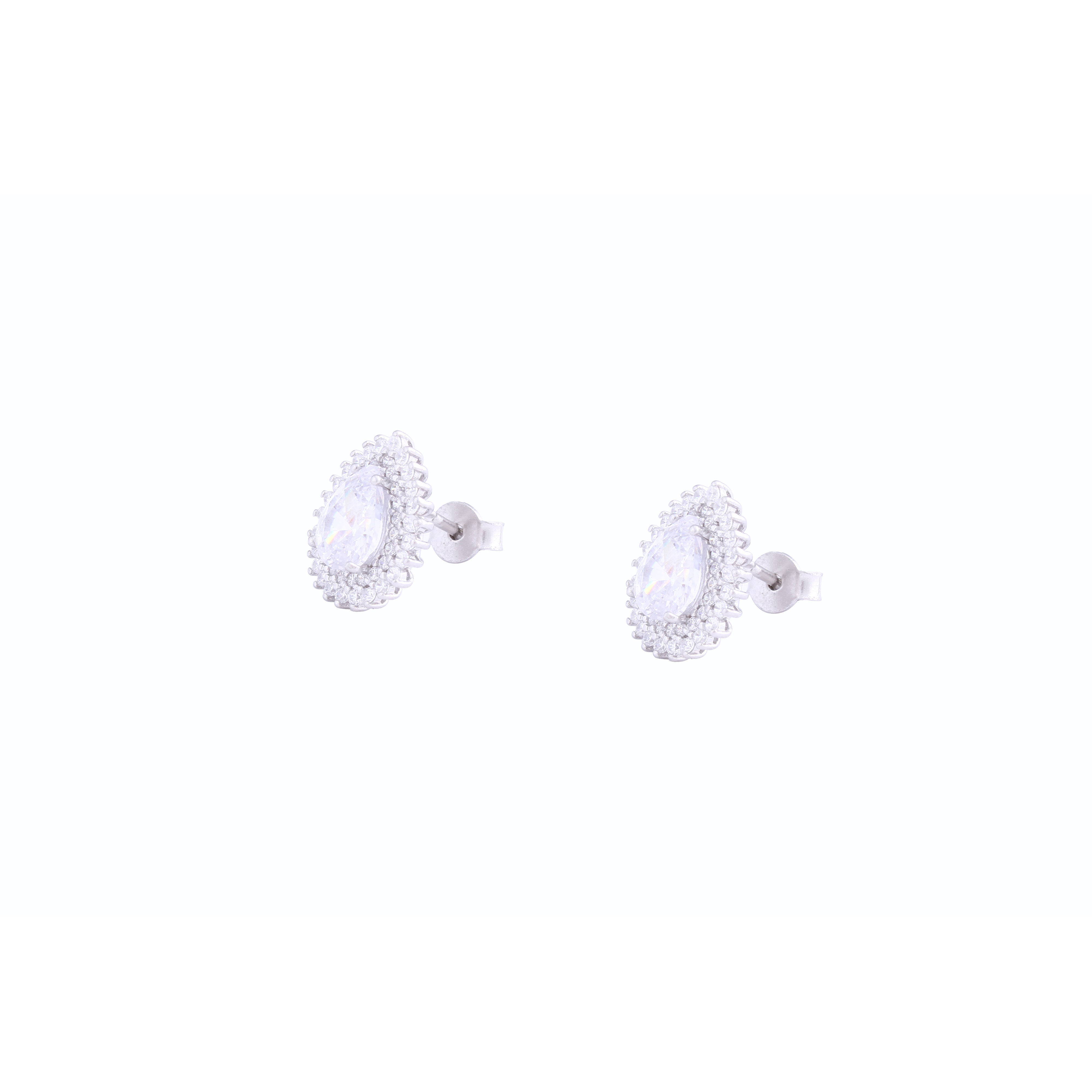 Asfour Stud Earrings with a zircon Stone