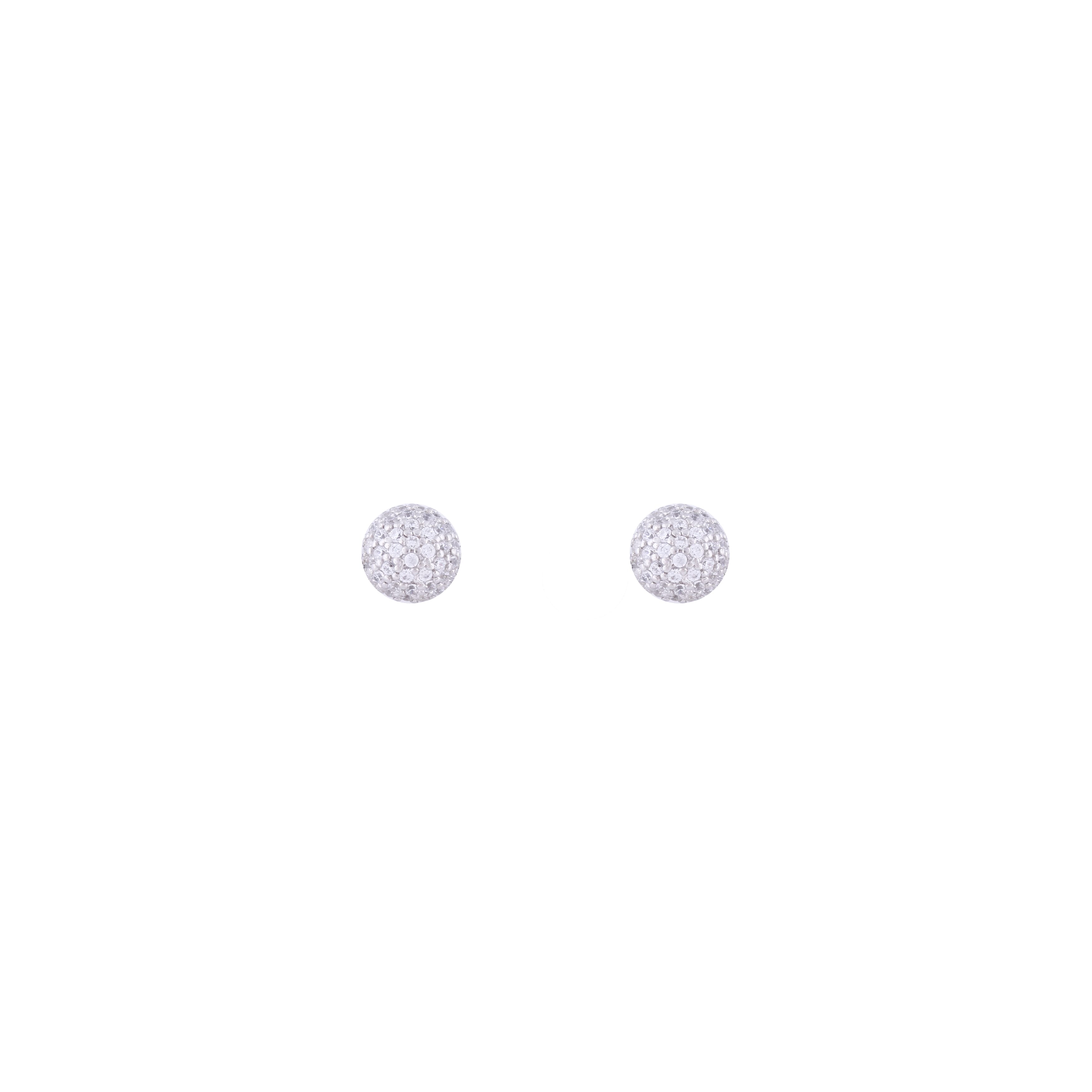 Asfour Crystal 925 Sterling Silver Stud Earring With Cluster Design