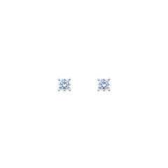 Asfour Crystal Hoop Earrings With Halo Turquoise Round Stone In 925 Sterling Silver-ED0124-GC