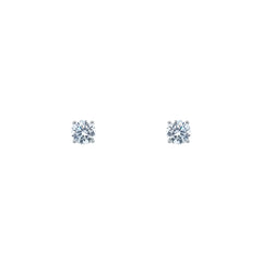 Asfour Crystal Hoop Earrings With Halo Turquoise Round Stone In 925 Sterling Silver-ED0124-GC