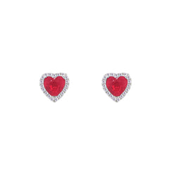 Asfour Crystal Hoop Earrings With Halo Turquoise Round Stone In 925 Sterling Silver-ED0124-GC