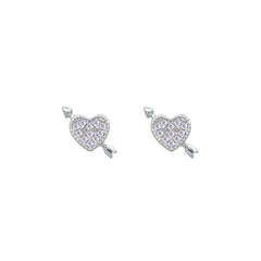 Asfour Crystal Hoop Earrings With Halo Turquoise Round Stone In 925 Sterling Silver-ED0124-GC