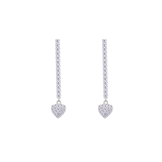Asfour Crystal Hoop Earrings With Halo Turquoise Round Stone In 925 Sterling Silver-ED0124-GC