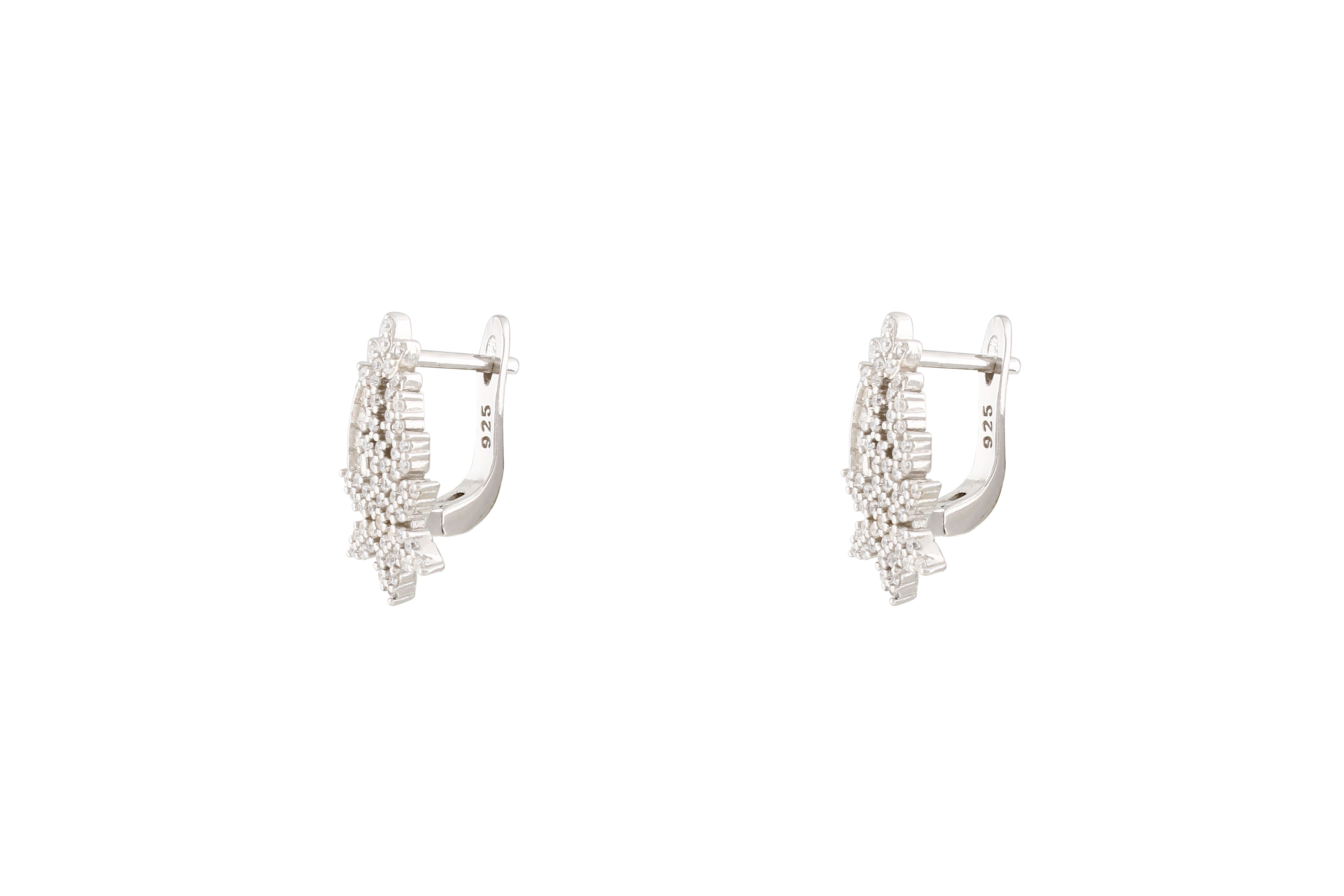 Asfour Clips Earrings With Flower Design