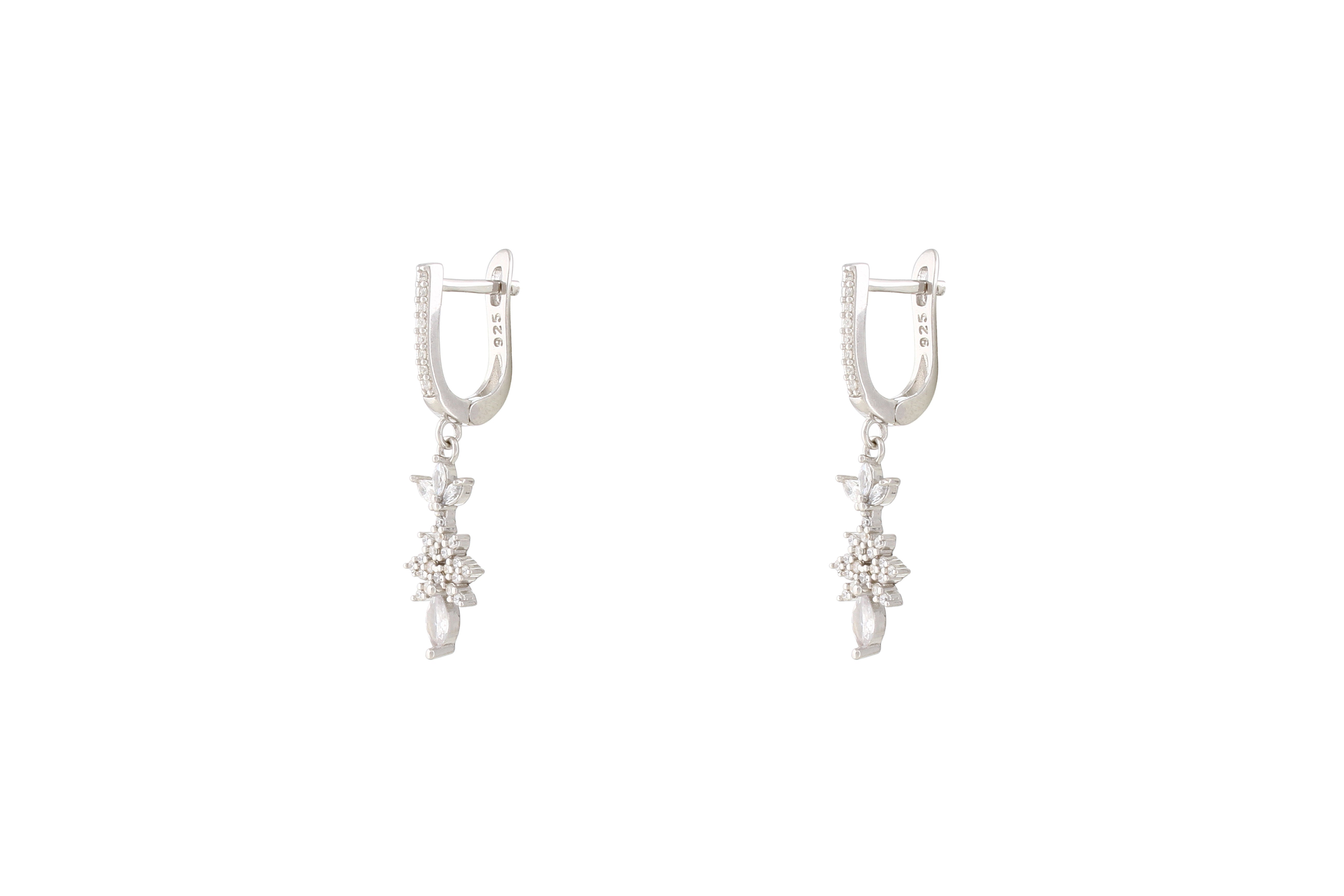 Asfour Drop Earrings With Art Deco Design