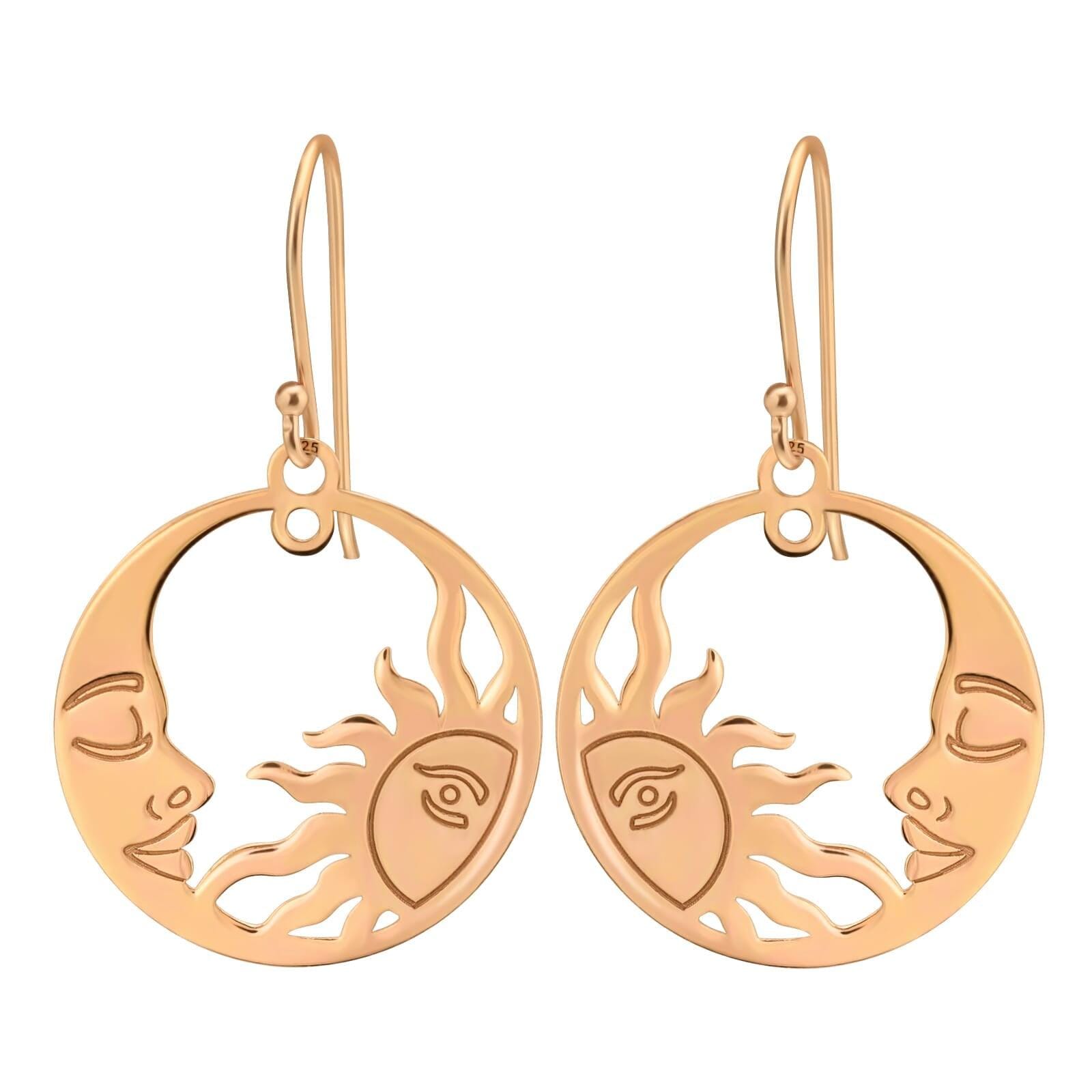 Asfour 925 Sterling Silver Earring, Rose Gold