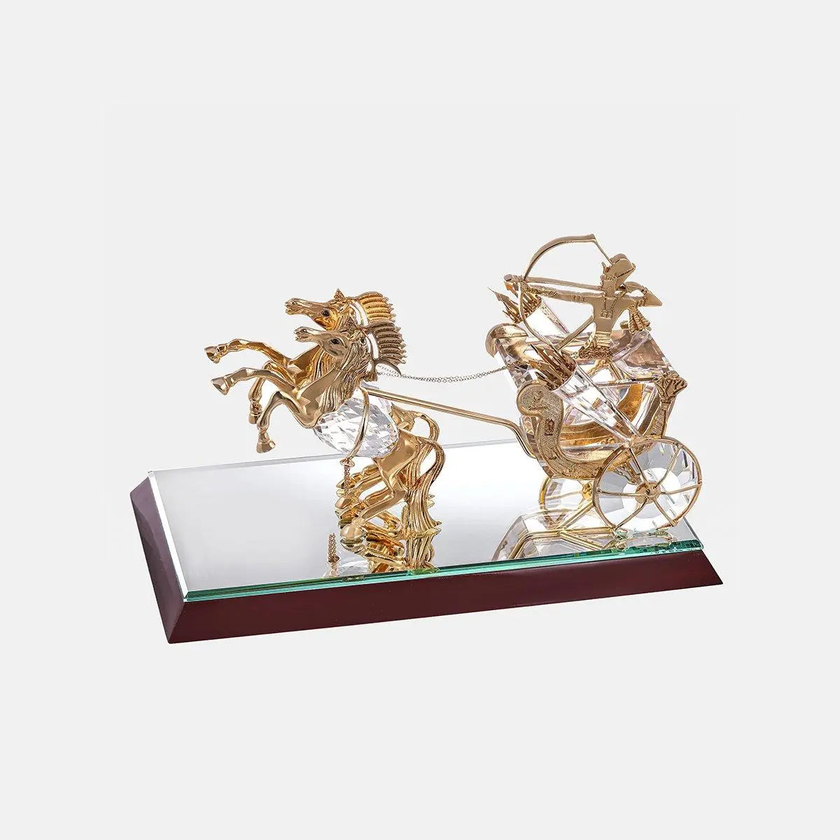 Pharaonic Chariot - Clear - Gold Plated - Large