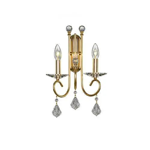 Majestic - 2 Bulbs - Gold - Pendeloque & Octagon Clear