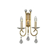 Majestic - 2 Bulbs - Gold - Pendeloque & Octagon Clear