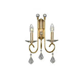 Majestic - 2 Bulbs - Gold - Pendeloque & Octagon Clear