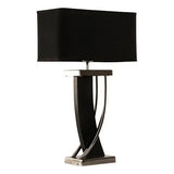 Modern Table Lamp Chrome And Black Color (With Shade)