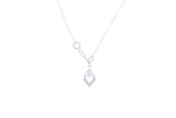 Asfour Crystal Chain Necklace With Art Deco Design Inlaid With Zircon In 925 Sterling Silver ND0166