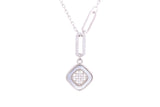 Asfour Crystal Chain Necklace Inlaid With Zircon Stones In 925 Sterling Silver ND0171
