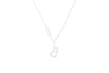 Asfour Crystal Chain Necklace With Wulu Pendant Inlaid With Zircon In 925 Sterling Silver ND0172