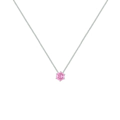 Asfour Crystal Box Chain Necklace With Emerald Round Zircon In 925 Sterling Silver-ND0591-G