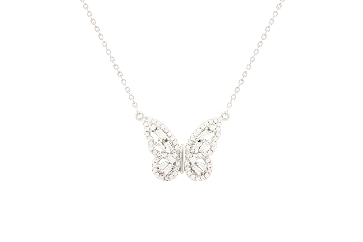 Asfour Chain Necklace With Butterfly Design