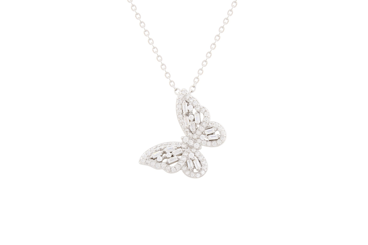 Asfour Chain Necklace With Butterfly Design