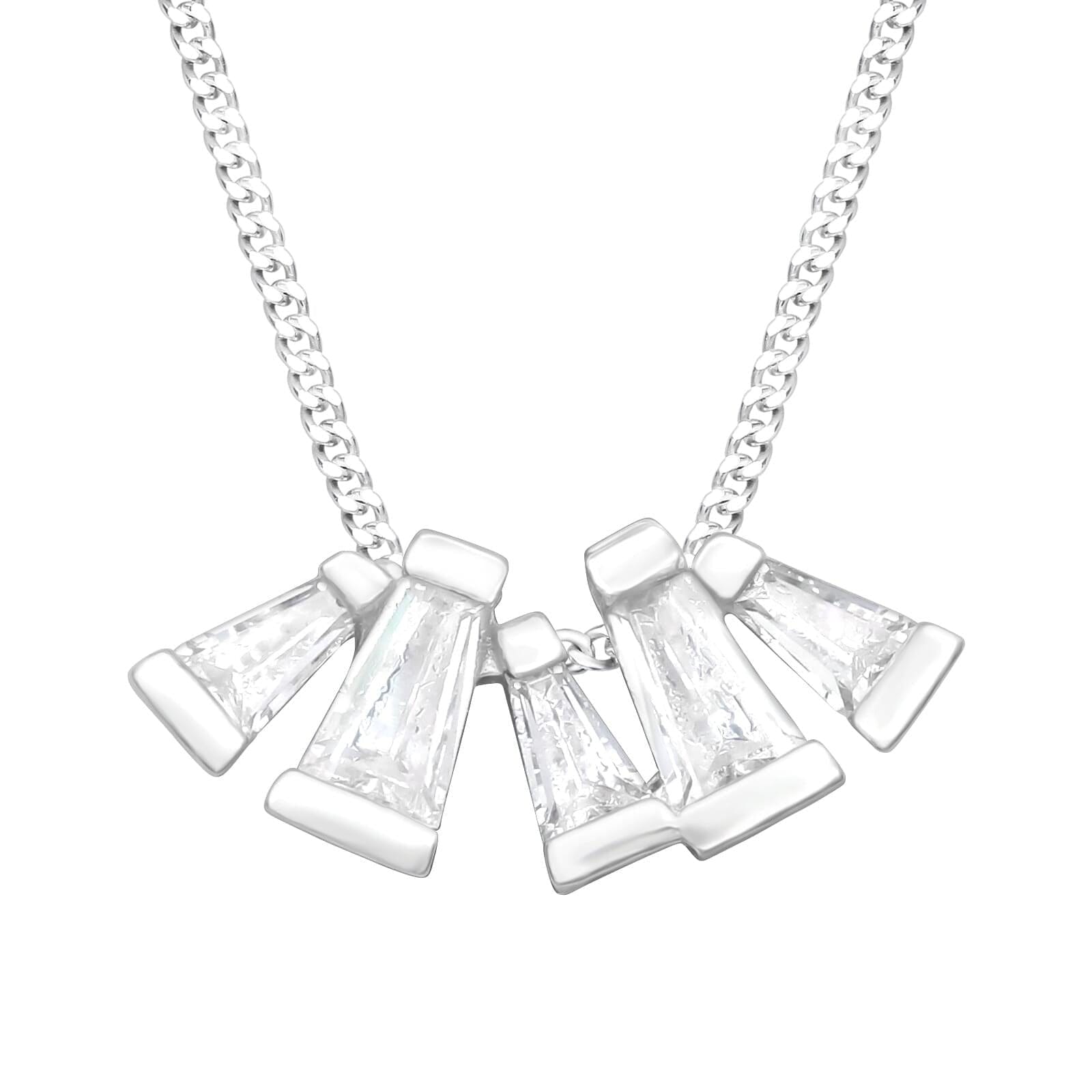 Asfour 925 Sterling Silver Necklace, Silver