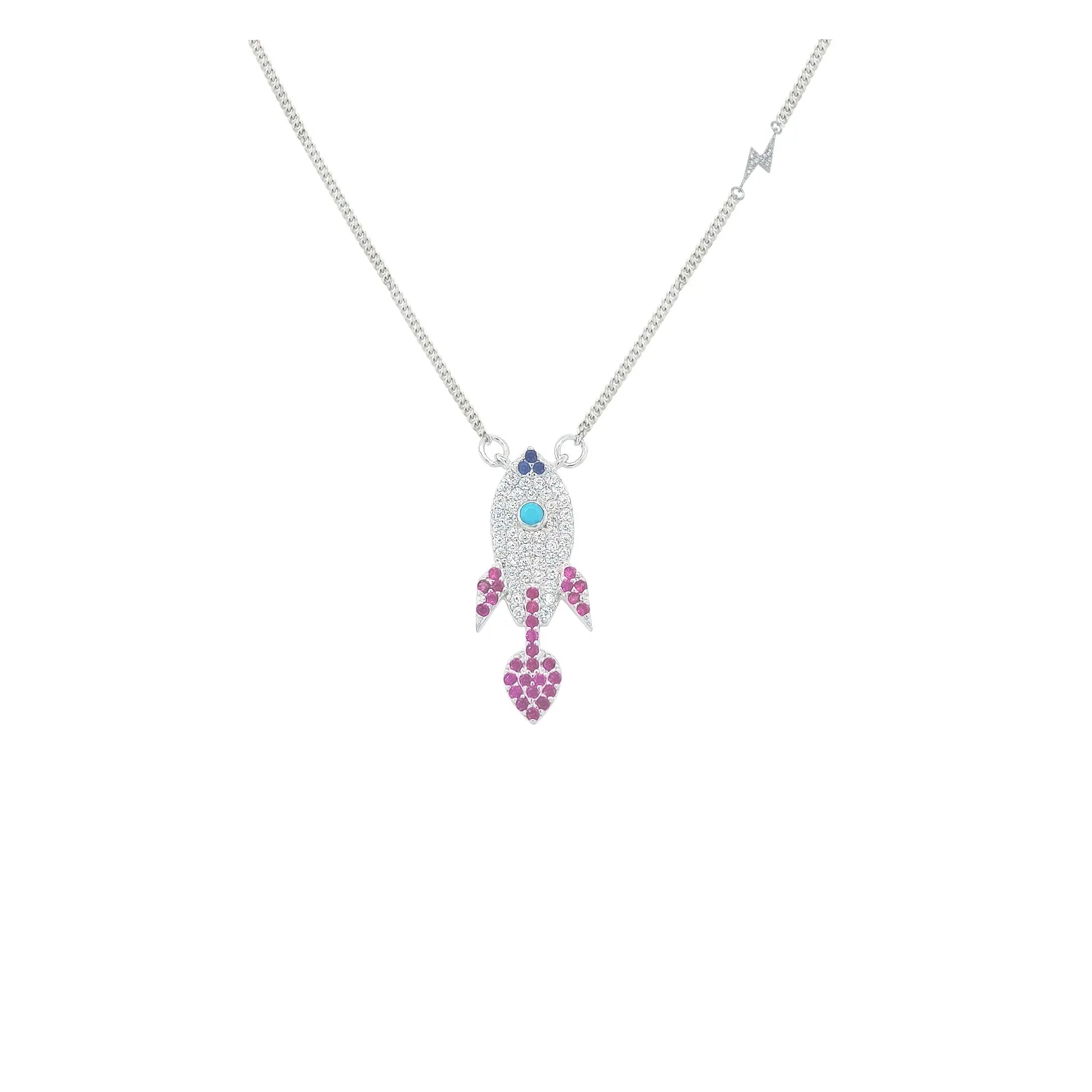 Necklace With Crystal Zircon Stone-Necklaces-Asfour Crystal