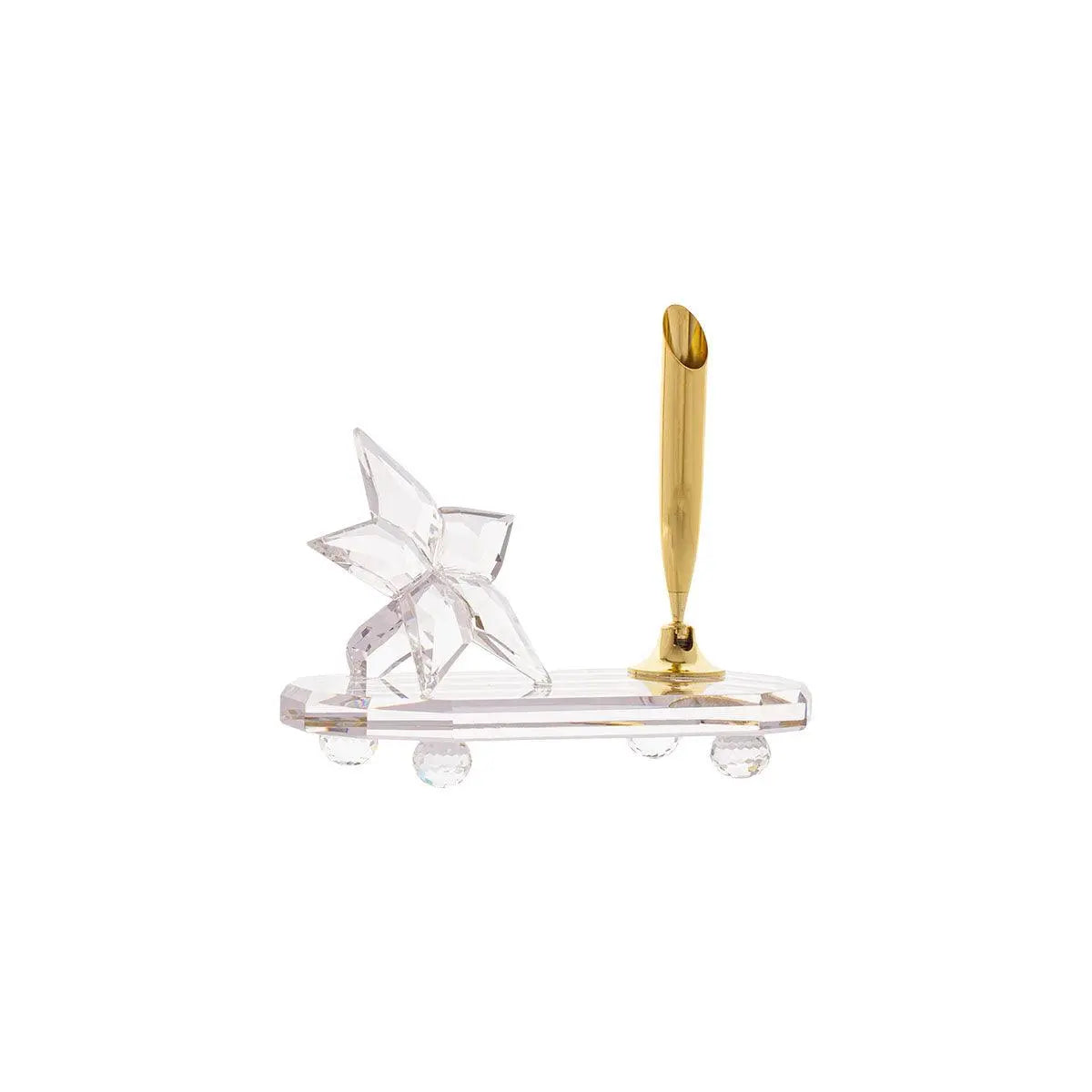 Pen Holder - Clear - Star - Medium - Asfour Crystal