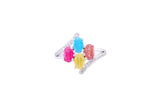 Asfour Crystal Fashion Ring With Multi Color Opal Stones In 925 Sterling Silver-RD0077-K-A-8