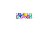 Asfour Crystal Fashion Ring With Multi Color Opal Stones In 925 Sterling Silver-RD0082-K-A-8