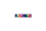 Asfour Crystal Band Ring Inlaid With Multi color Zircon Stones In 925 Sterling Silver-RD0090-K-9