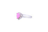 Asfour Crystal Drew Ring With Rose Heart Opal Stone In 925 Sterling Silver-RD0091-O-A-8