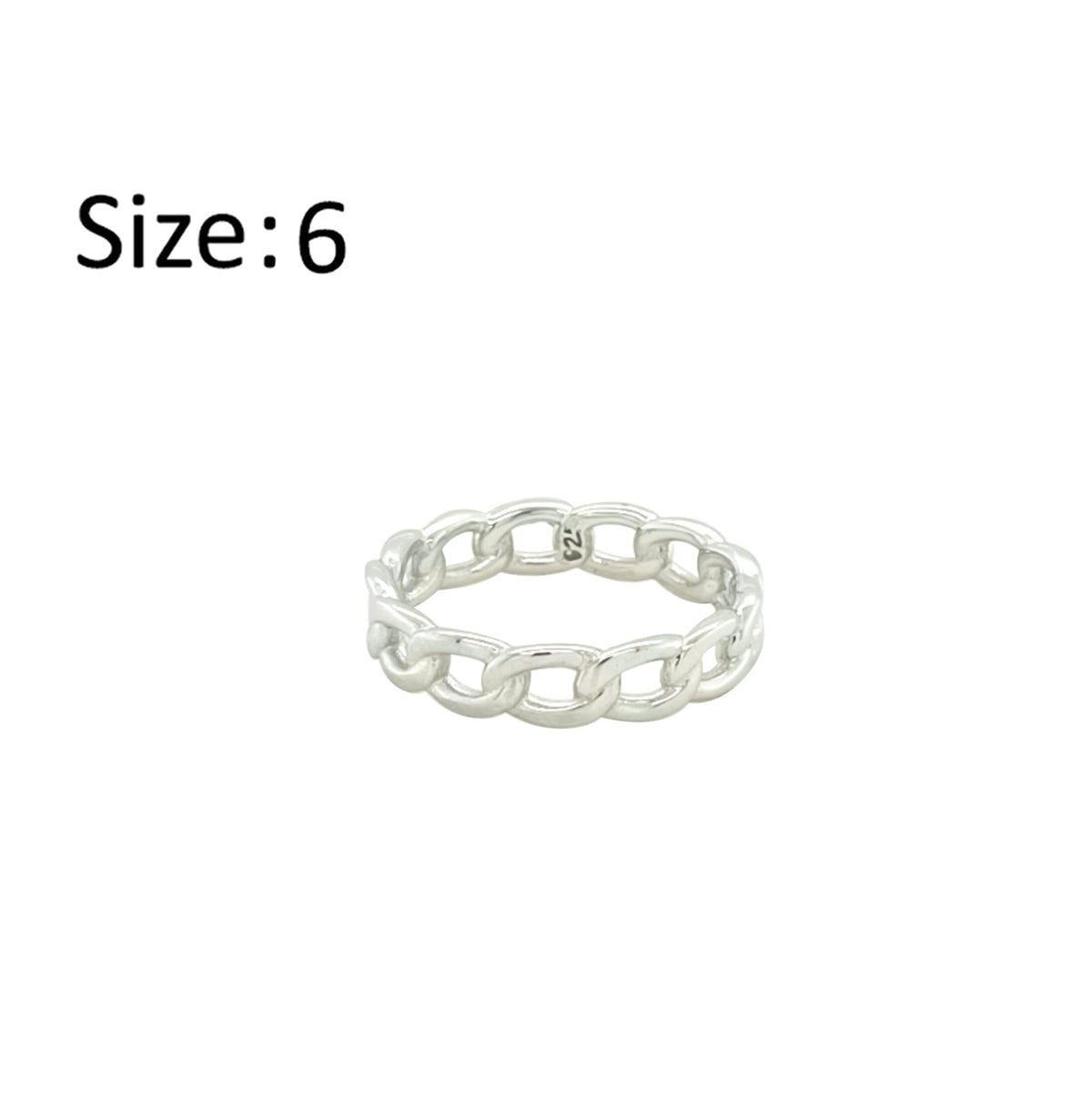 Asfour Crystal Band Ring With Intertwined Design In 925 Sterling Silver-RD0193-6