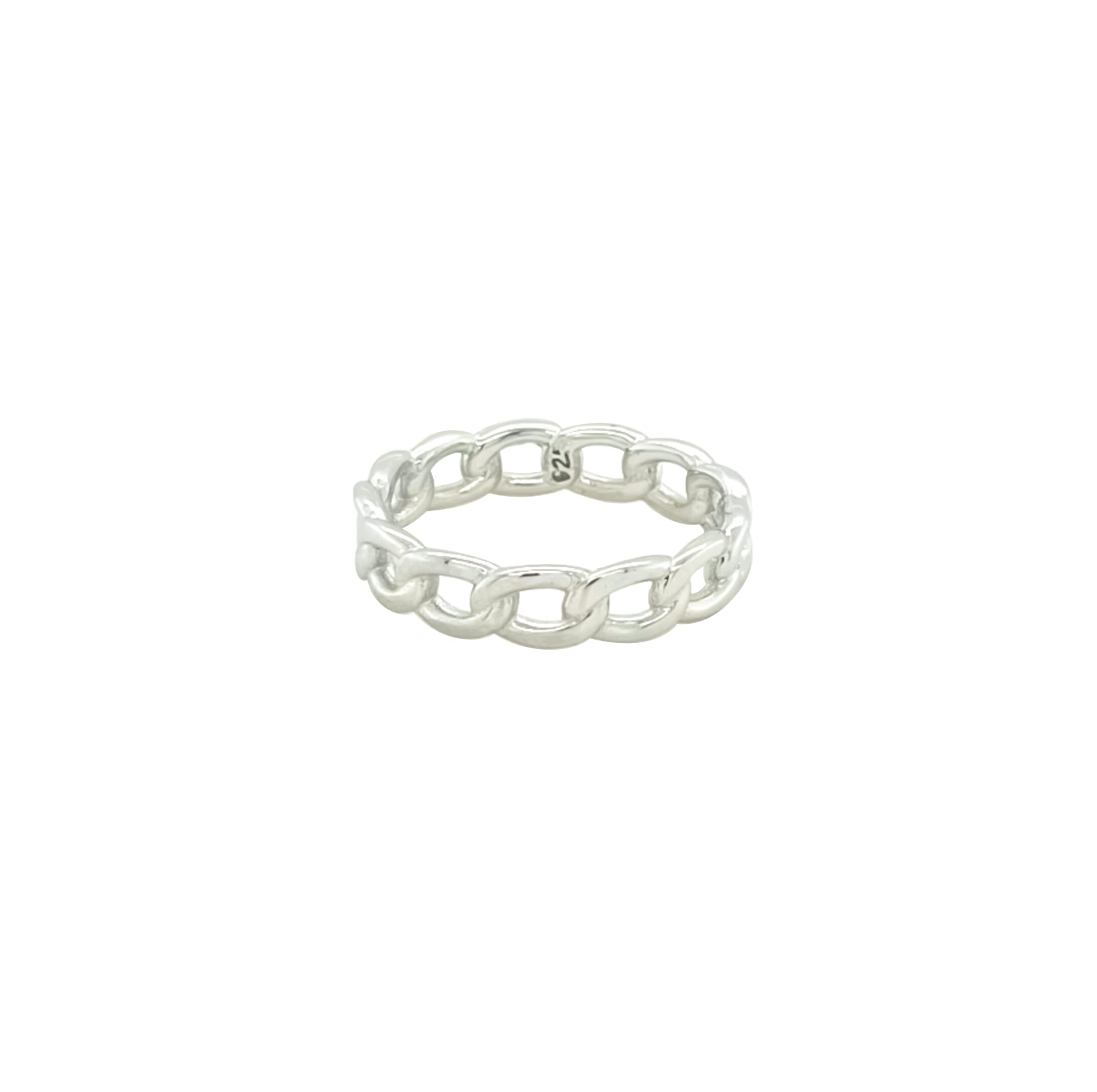 Asfour Crystal Band Ring With Intertwined Design In 925 Sterling Silver-RD0193-6