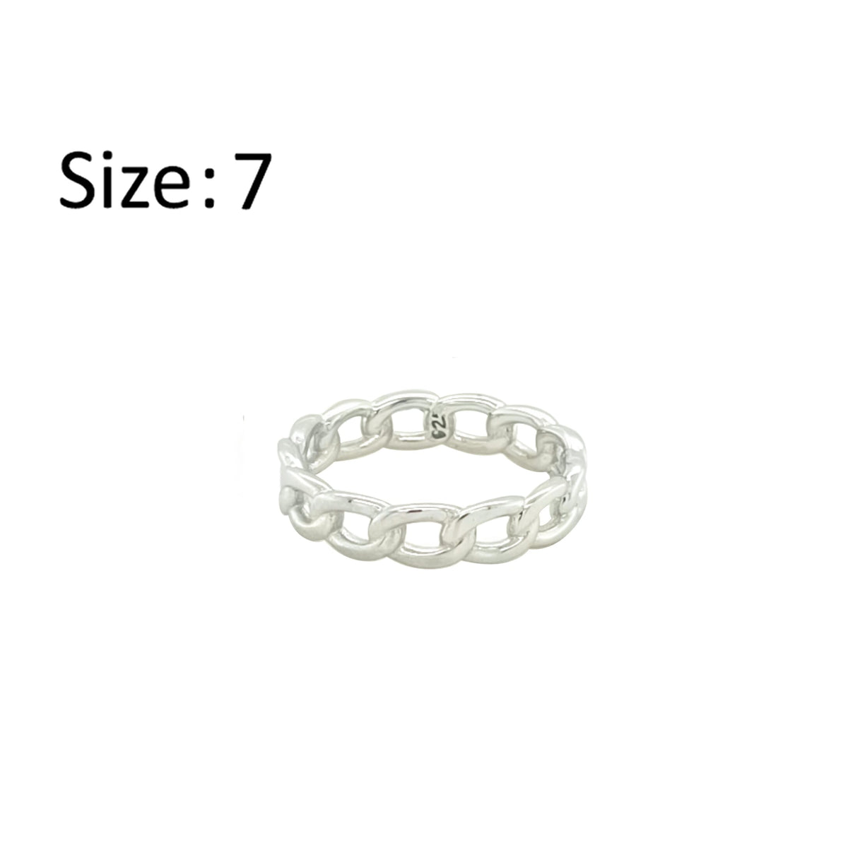 Asfour Crystal Band Ring With Intertwined Design In 925 Sterling Silver-RD0193-7