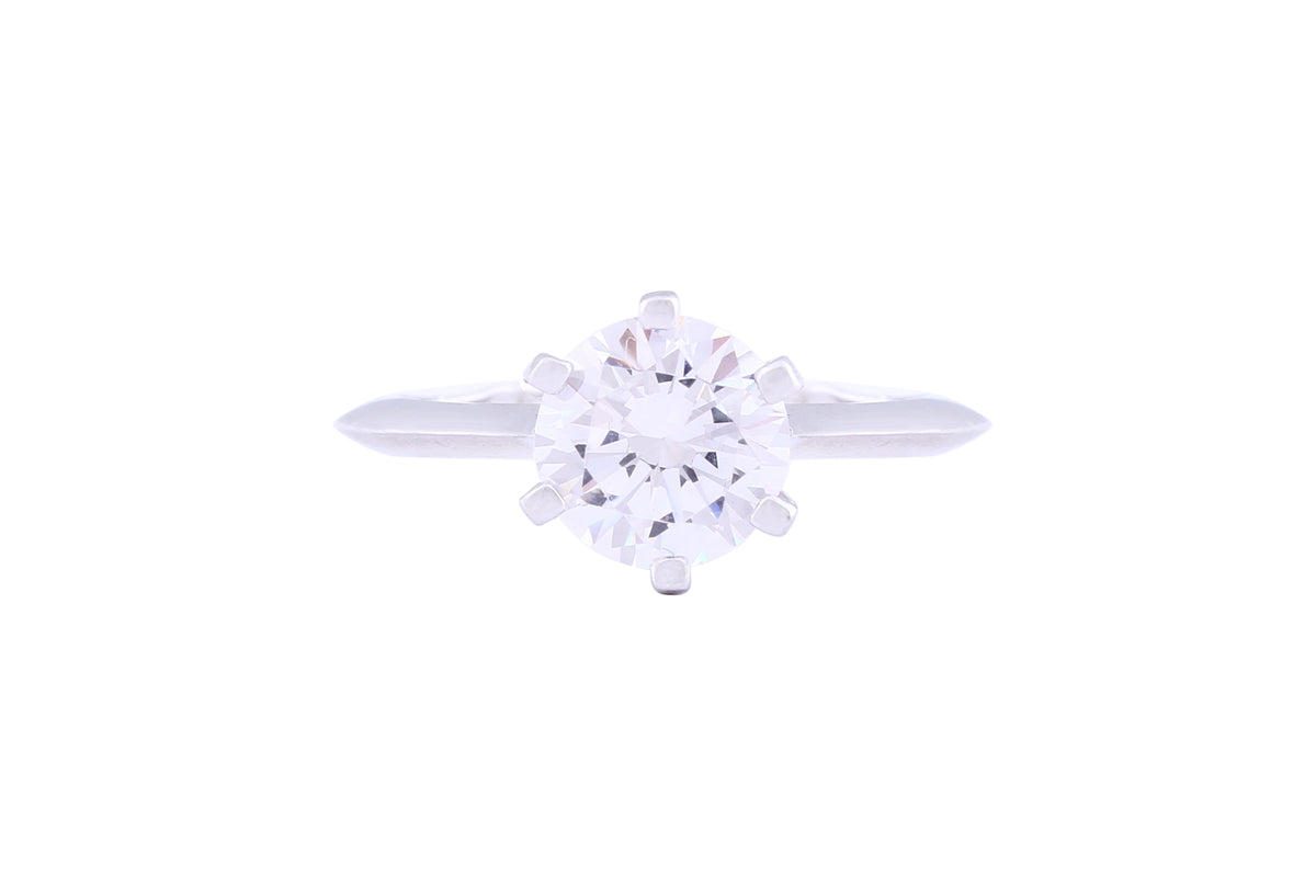 Asfour Crystal Drew Ring Inlaid With Round Zircon Stone In 925 Sterling Silver RM0034-7