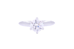 Asfour Crystal Drew Ring Inlaid With Round Zircon Stone In 925 Sterling Silver RM0035-7