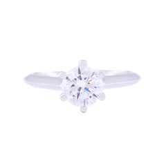 Asfour Crystal Drew Ring Inlaid With Round Zircon Stone In 925 Sterling Silver RM0035-8